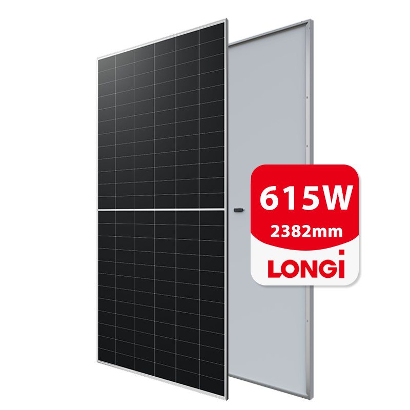 LONGi Best Bifacial 600W-700W PV Energy Roofing Solar Panels Half Cell HBC High Performance 650W 615W 620W 655W Half Cell Solar