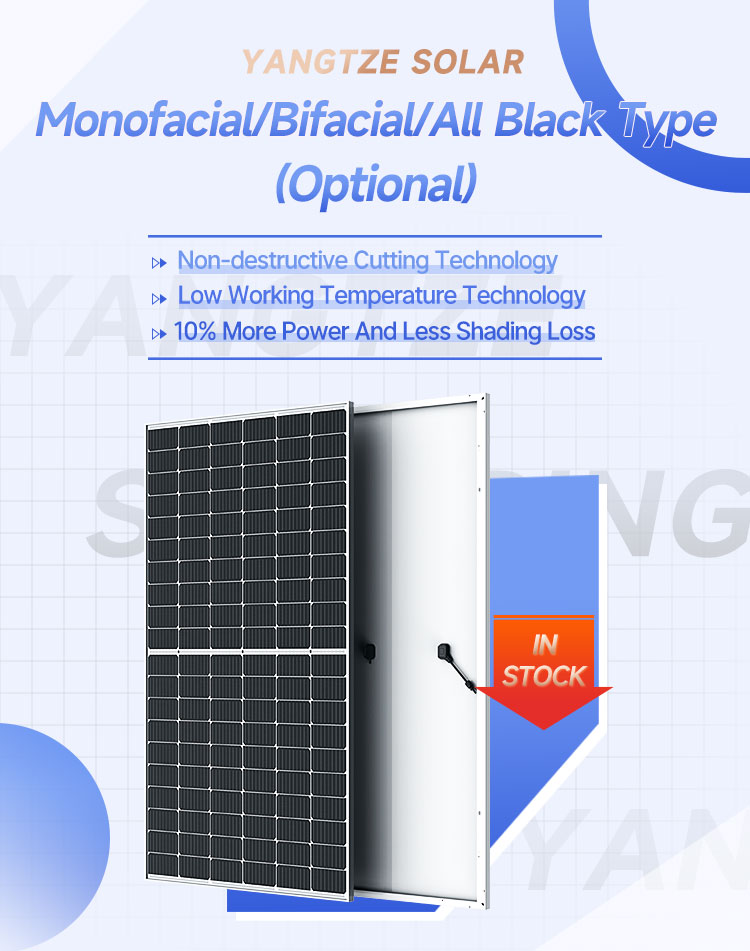 Free Shipping Highest Efficiency 500w 1000w 10000kw Monocrystalline Solar Panels Direct Price in China