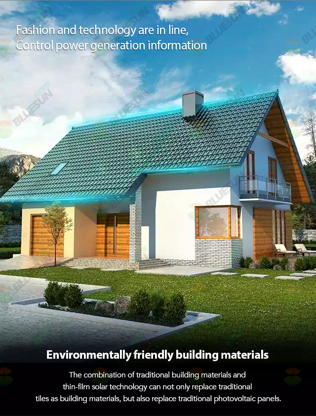 Single-Glass Roof solar tile series