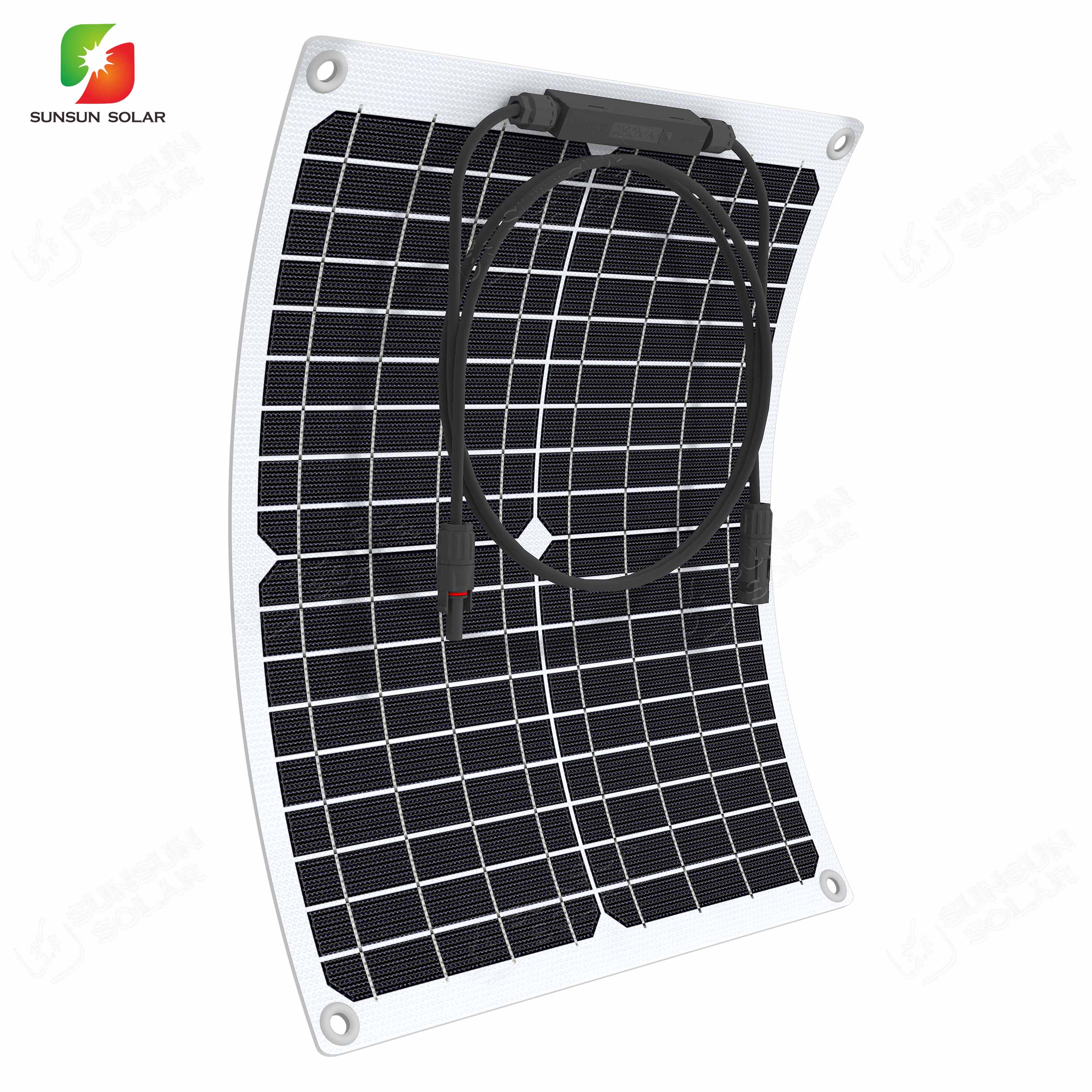 20W 18V ETFE Monocrystalline Flexible Solar Pv Panel For Solar System Semi Flexible Solar Panels For Boats