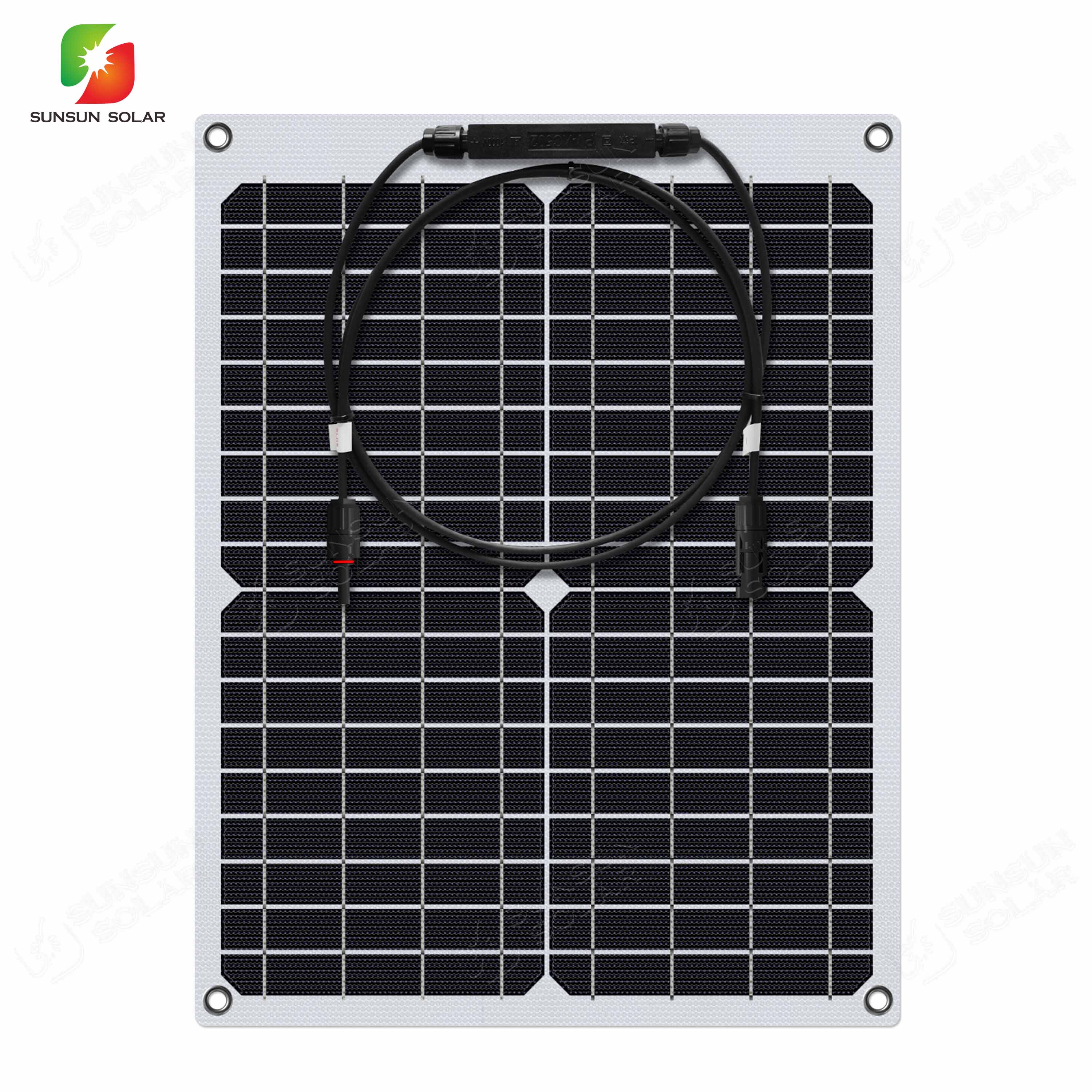 20W 18V ETFE Monocrystalline Flexible Solar Pv Panel For Solar System Semi Flexible Solar Panels For Boats