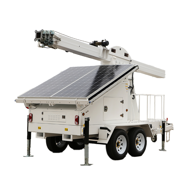 High Quality Durable Industrial MPPT Solar Panels Outdoor Mobile Power Generation Trailer With Folding Design