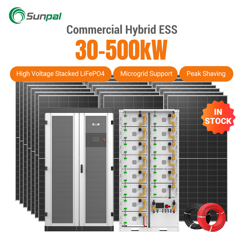 Sunpal Hybrid Solar Panels Energy System Kit Complete 30Kw 50Kw 100Kw 150Kw 15Kw Off-Grid Solar Power System