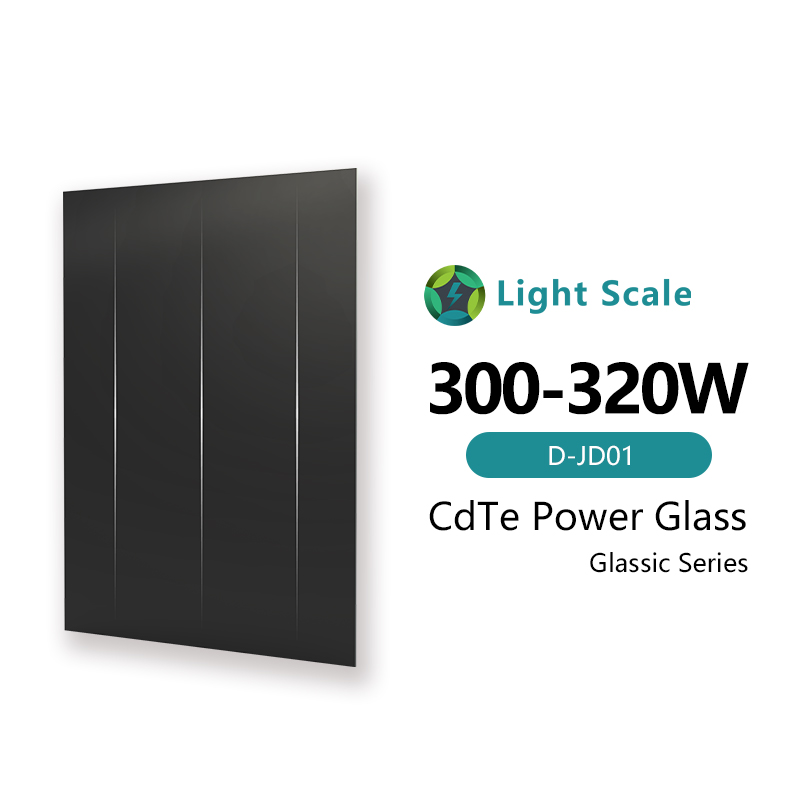 BIPV Solar Panels for House Roof Photovoltaic Sunroom Double Glass CdTe 320W High Efficiency 1.92m D-JD01