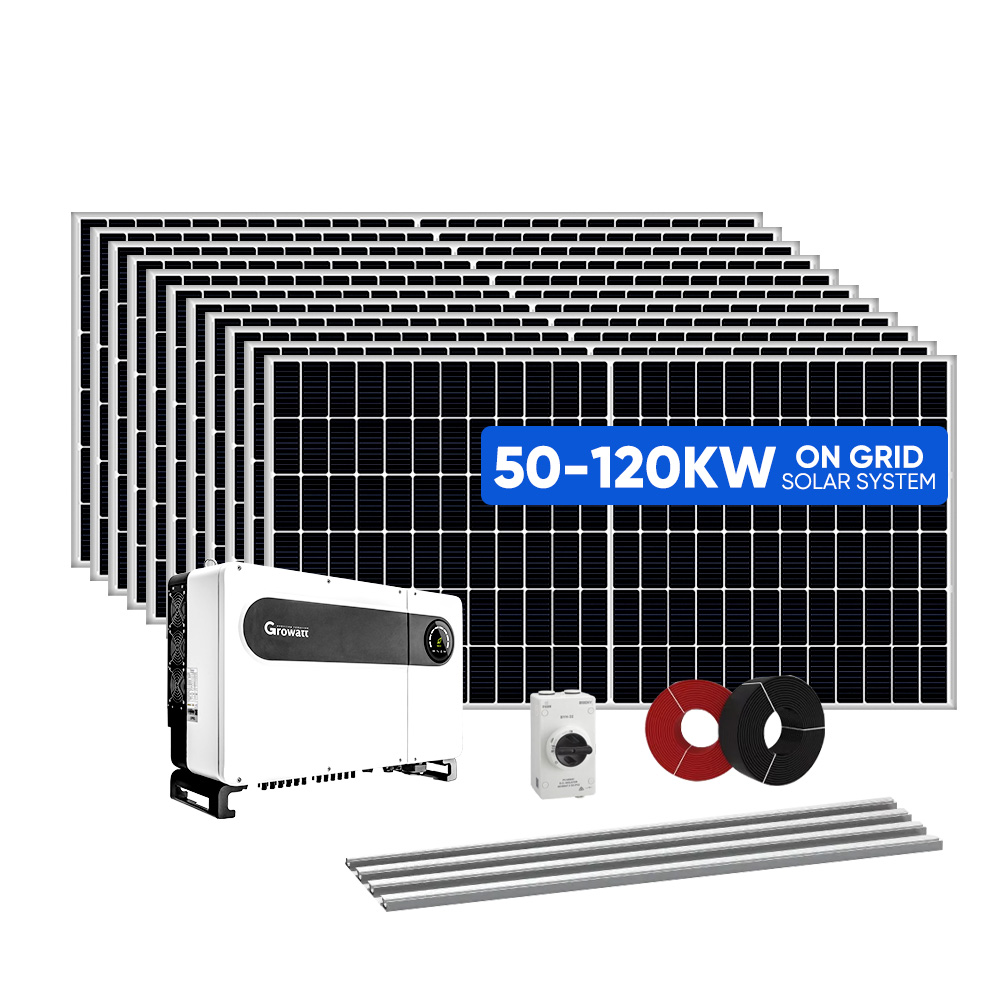Lovsun Growatt On-Grid Solar Energy System 120kW/100kW/80kW/50kW MPPT Controller IP65 Protection Solar Panels &amp; Accessories