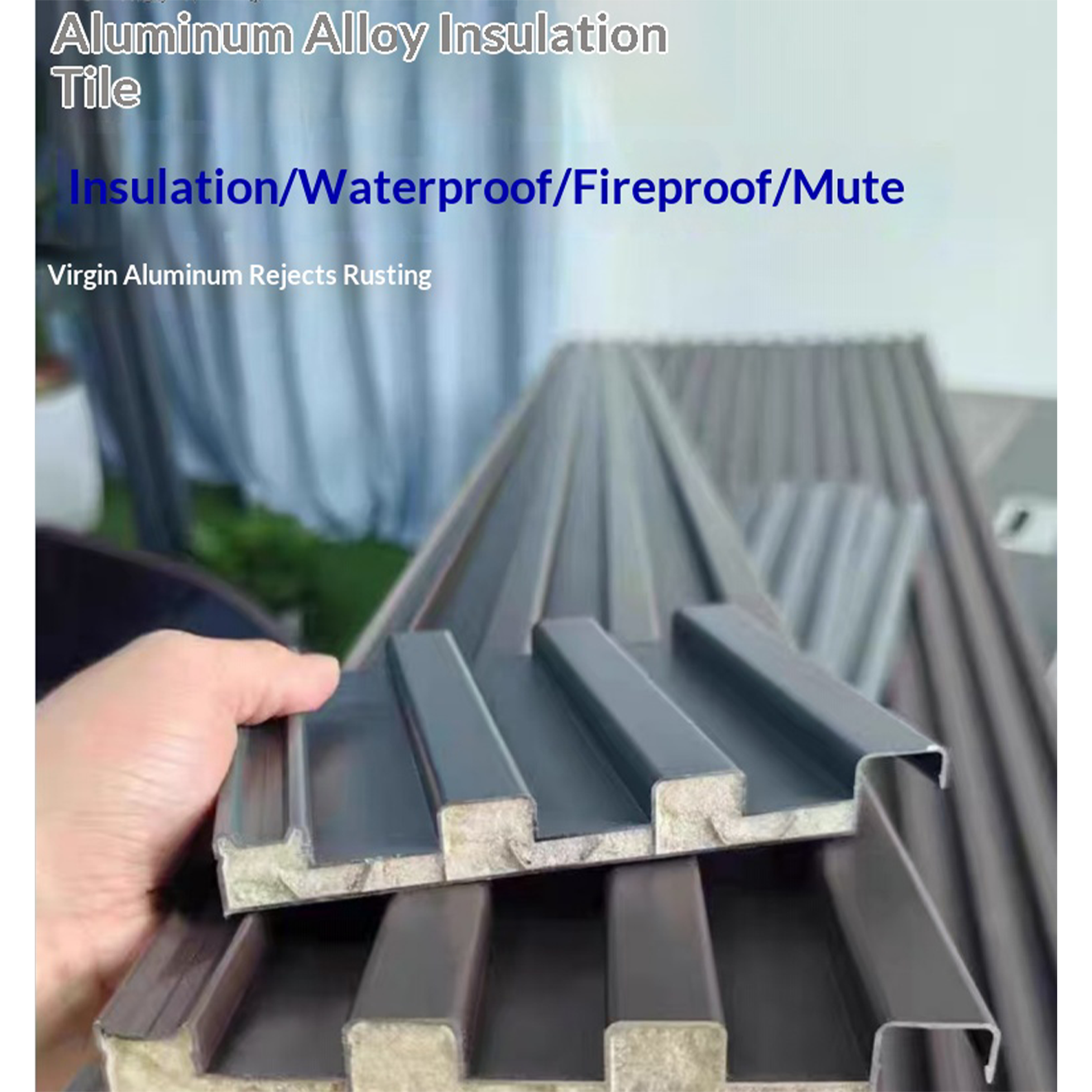 Zhending Modern Exterior Asian Design Fire Resistant Water Resistant Thermal Insulation Eco-Friendly Aluminum Metal Roof Panels