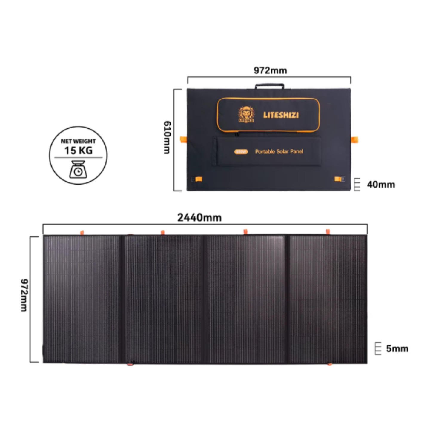 Multifunction OEM 400W Outdoor Solar Portable Power Station with Panels Mobile Charger Waterproof Camping Foldable Solar Panels