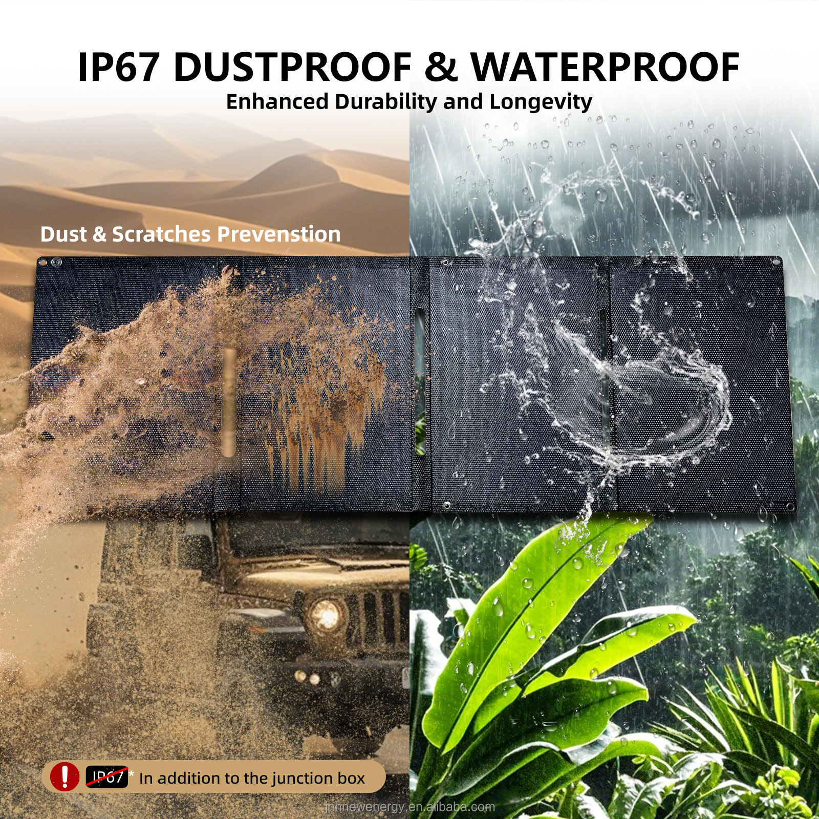 JNH 200W Flexible PERC Solar Panels Kit for Recreational Vehicle Boat Roof 22V High Efficiency 23% CE/FCC/ROHS Certified