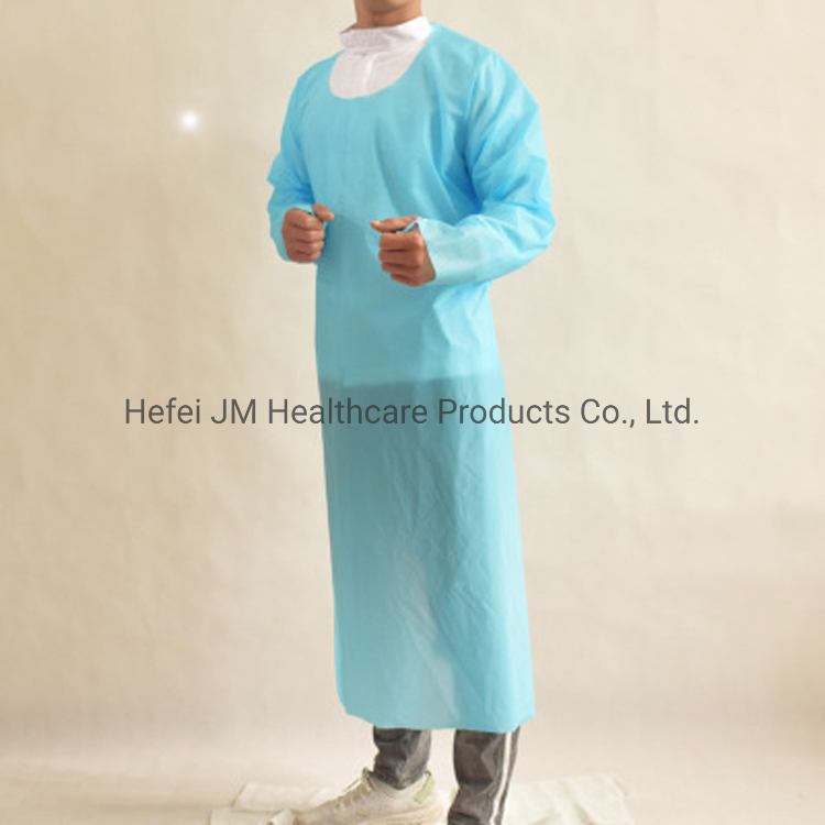 Gorro de aislamiento desechable impermeable de grado médico con bucle para el pulgar