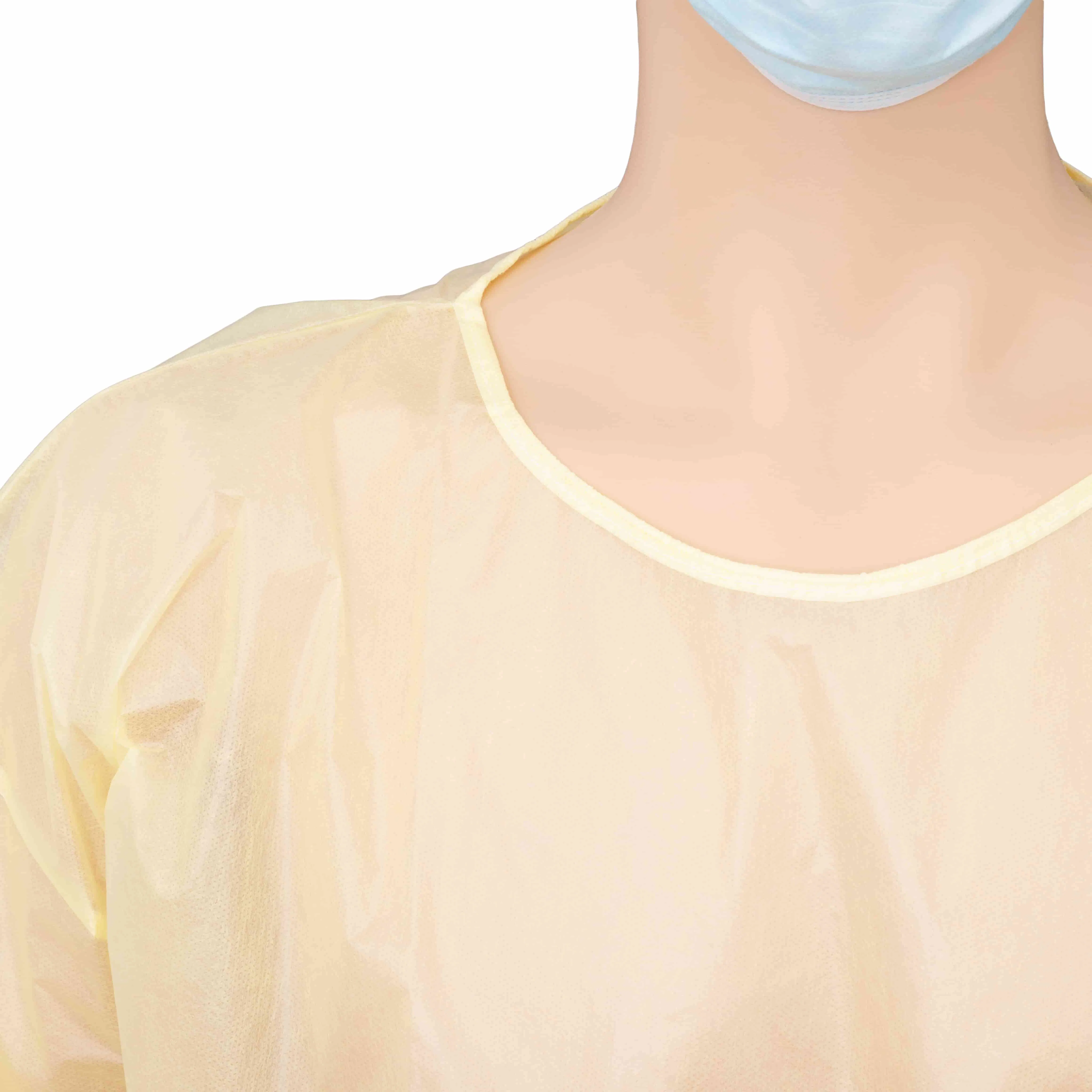 Bata de aislamiento médica desechable anti-salpicaduras