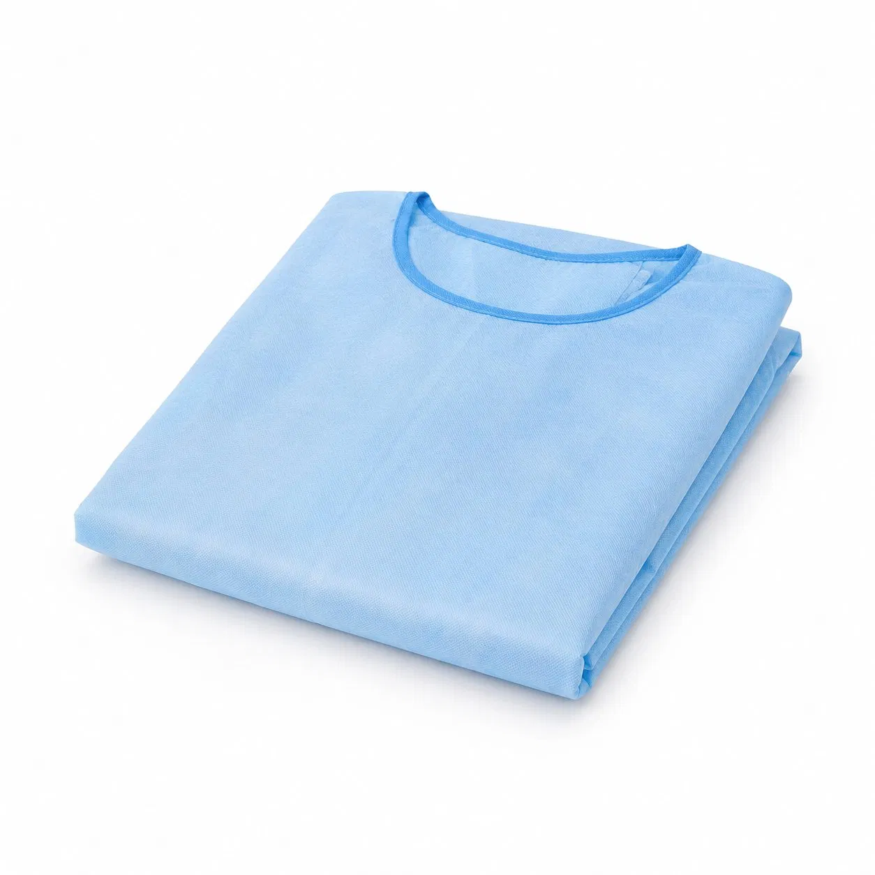 Bata de aislamiento desechable impermeable con diseño de lazo en la parte posterior