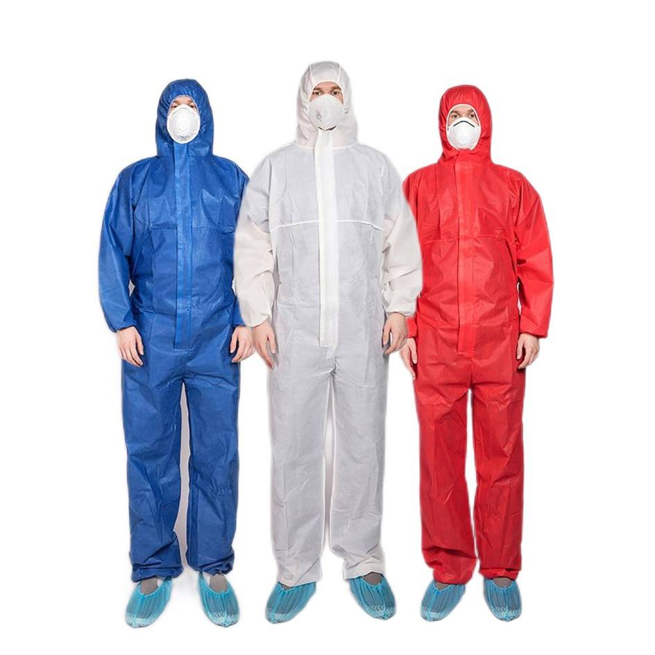 Capa desechable de no tejido, bata de aislamiento transpirable para laboratorio y visitas, ropa de trabajo protectora a prueba de polvo