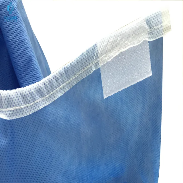 Ropa de protección médica desechable no tejida AAMI Nivel 2 impermeable para aislamiento quirúrgico