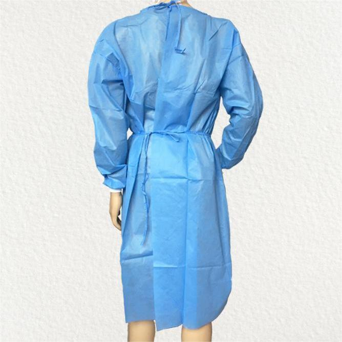 Bata de aislamiento impermeable desechable Premium para uso quirúrgico