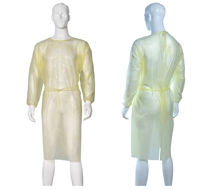 Bata de aislamiento desechable quirúrgica ropa protectora para uso médico