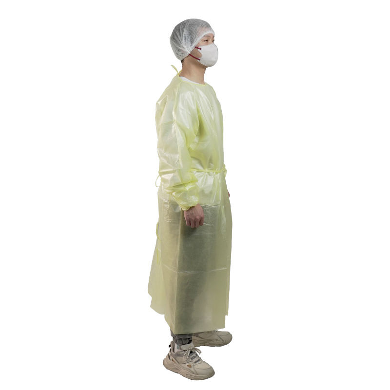 Mejor Calidad Gown de Aislamiento Impermeable de Nivel Pesado 2 con Puño de Tejido