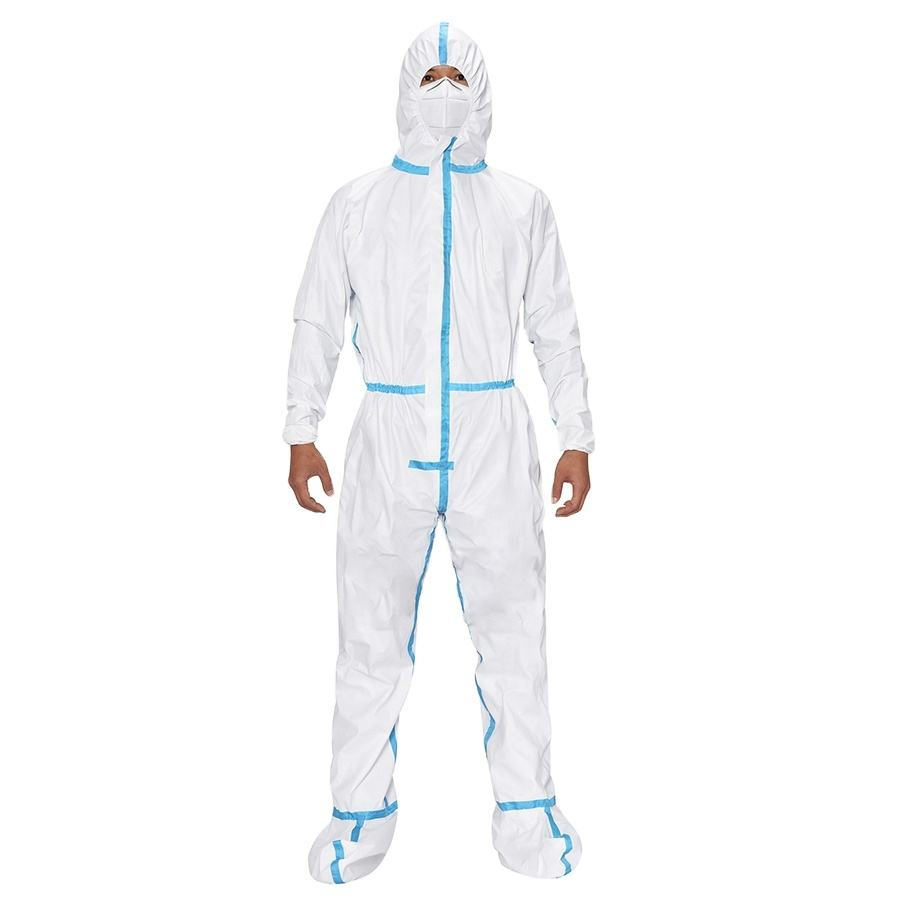 Bata de aislamiento de poliéster, carbono, antistática, lavable, cómoda y reutilizable