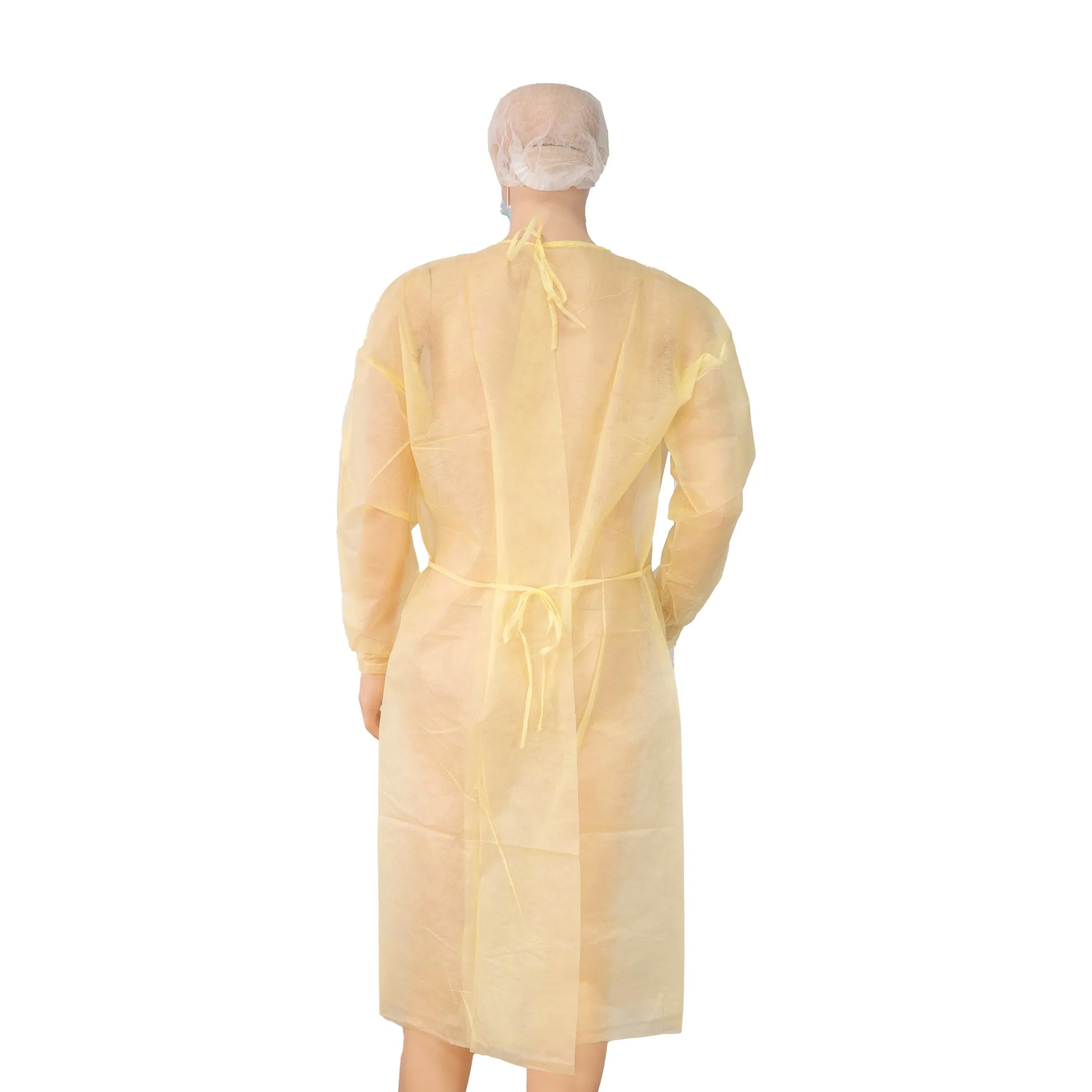 Mejor Calidad Gown de Aislamiento Impermeable de Nivel Pesado 2 con Puño de Tejido