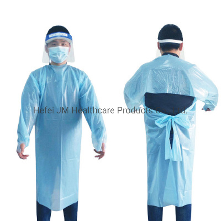 Gorro de aislamiento desechable impermeable de grado médico con bucle para el pulgar