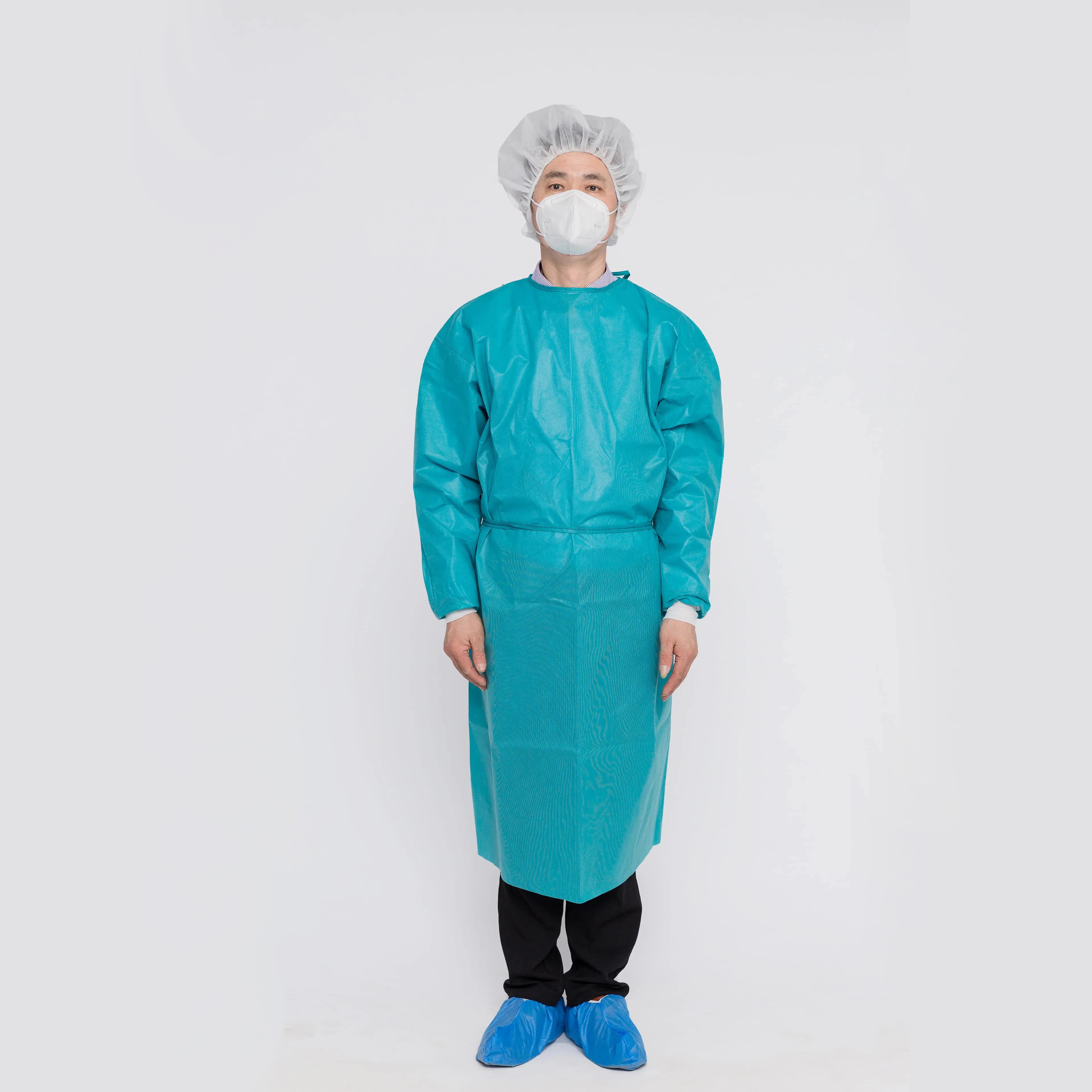 Bata de aislamiento desechable no tejida personalizable para protección médica, consumibles de un solo uso, bata quirúrgica desechable