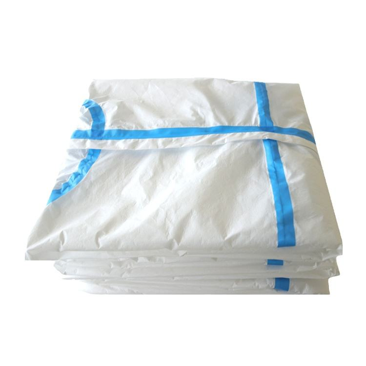 Overoles con capucha personalizados impermeables reforzados de PP PE blancos, estériles y microporosos, traje de protección PPE