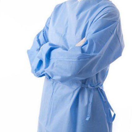 Bata de aislamiento impermeable desechable Premium para uso quirúrgico