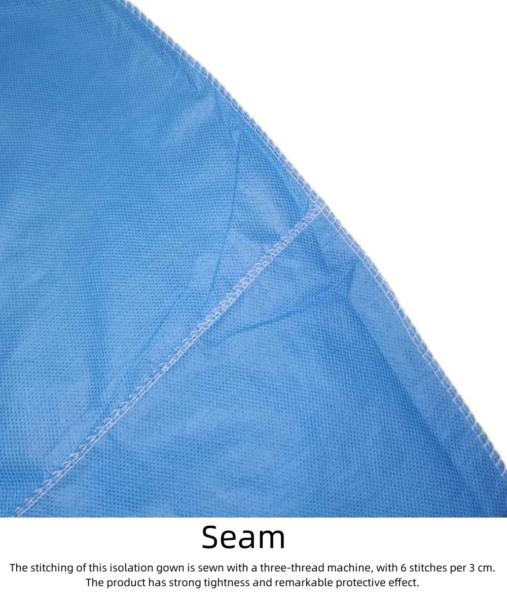 Delantal Protector al por mayor AAMI Level1/2/3 Impermeable Transpirable Bata de Aislamiento
