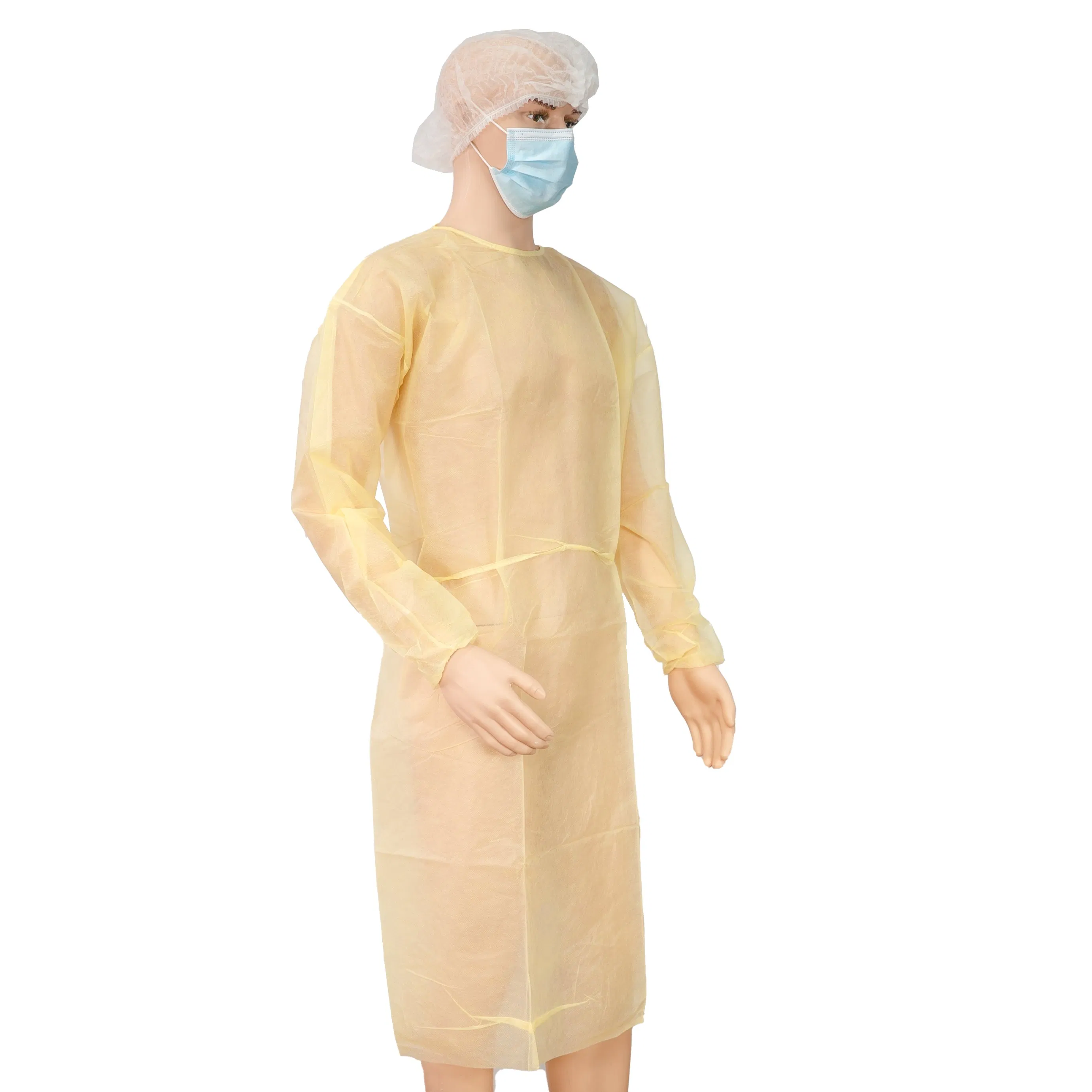 Mejor Calidad Gown de Aislamiento Impermeable de Nivel Pesado 2 con Puño de Tejido