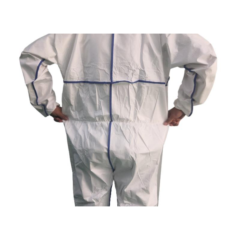 Nuevo diseño de EPP para cirugía, transpirable, impermeable, de PE microporoso, antiadherente, tela no tejida, bata de aislamiento, overoles