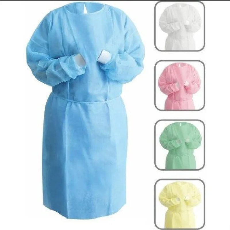 Bata de Aislamiento Desechable Quirúrgica Impermeable Desechable de Tela No Tejida Protectora