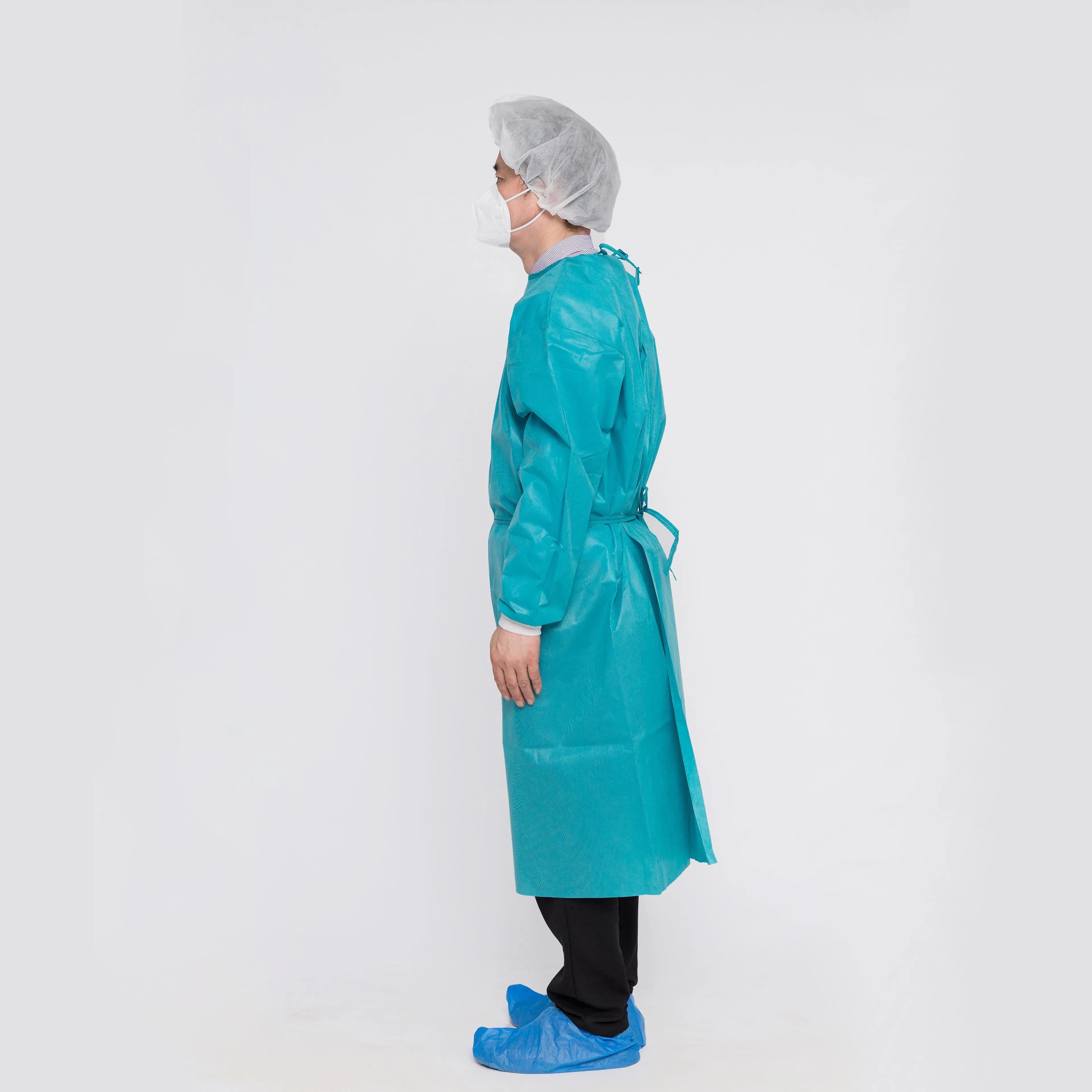 Bata de aislamiento desechable no tejida personalizable para protección médica, consumibles de un solo uso, bata quirúrgica desechable