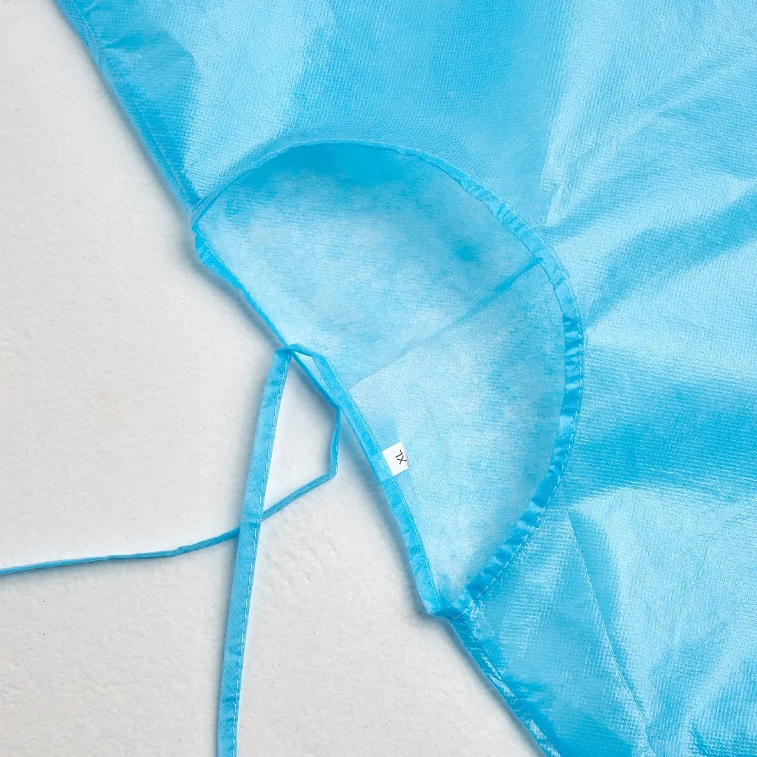 Bata de aislamiento desechable, transpirable y waterproof de PP no tejido para uso en hospitales y laboratorios