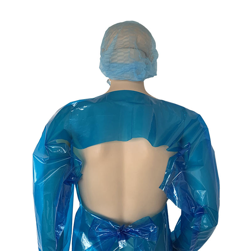 Capa desechable para adultos al por mayor, transparente, de una sola pieza, vestido de aislamiento