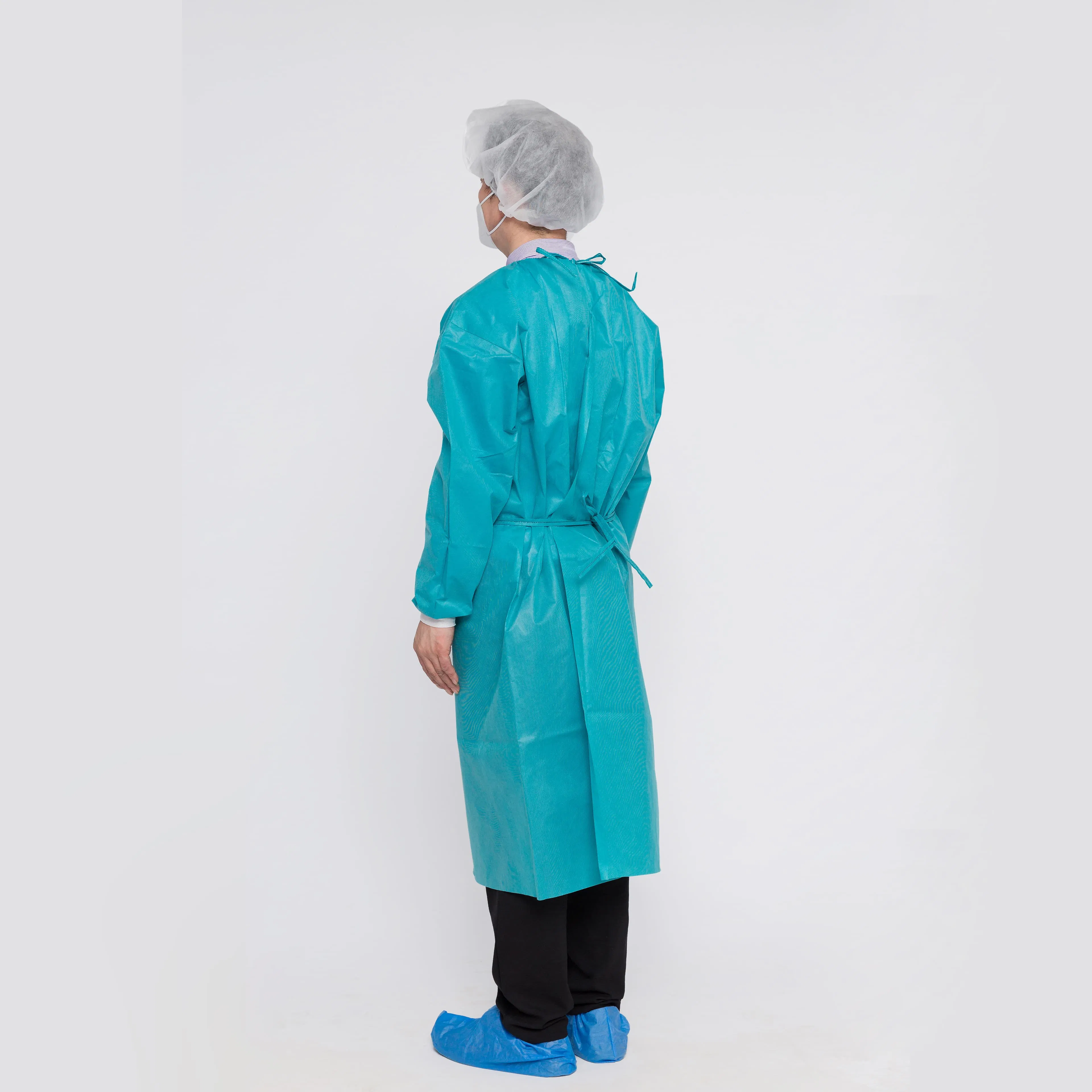 Bata de aislamiento desechable no tejida personalizable para protección médica, consumibles de un solo uso, bata quirúrgica desechable
