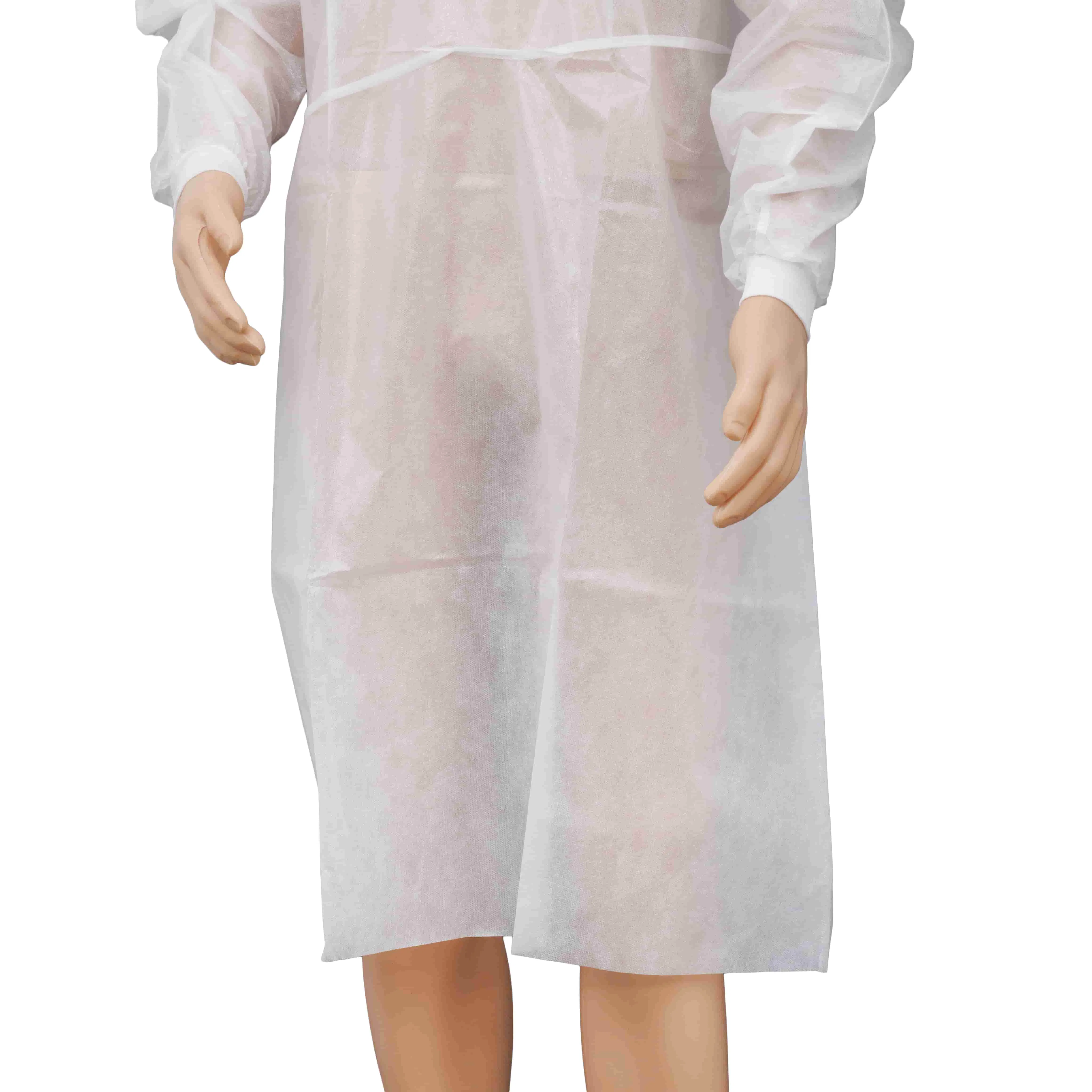 Bata de aislamiento resistente a fluidos productos médicos desechables suministros hospitalarios OEM