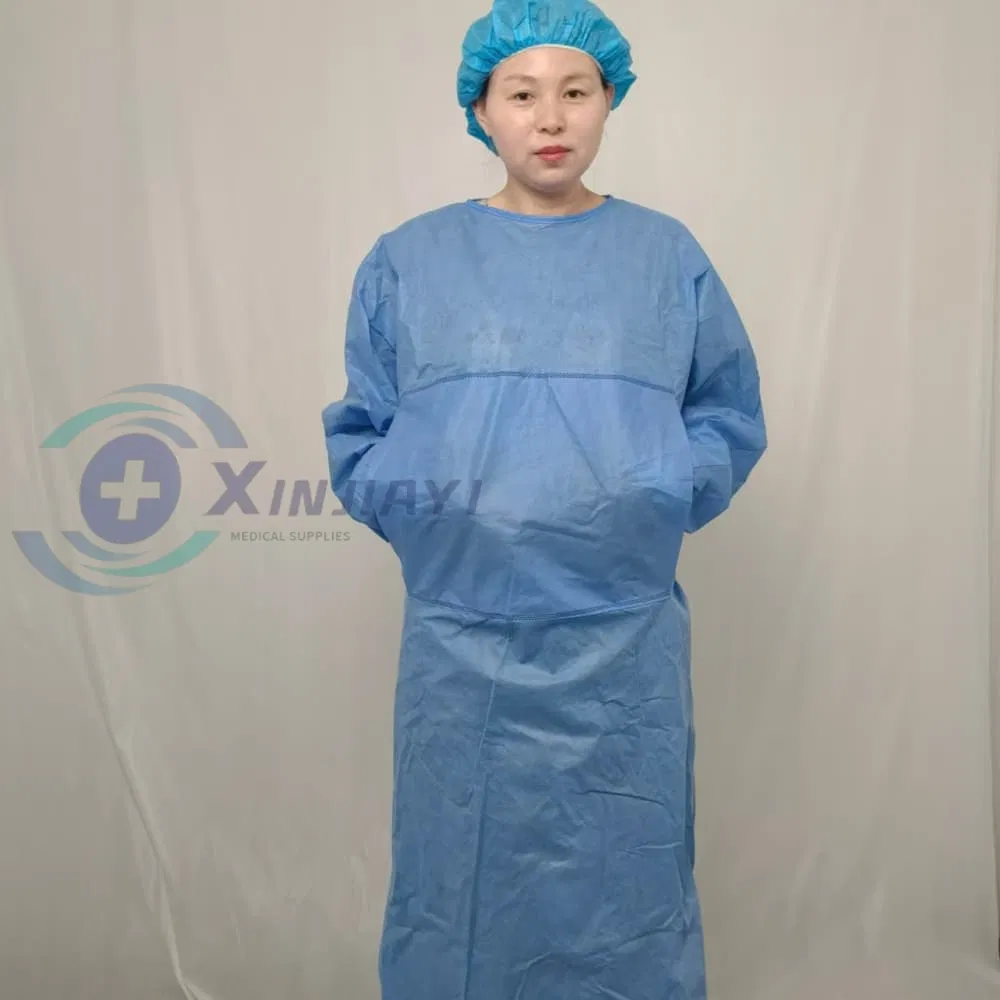 Ropa desechable universal de suministro médico estándar directa de fábrica, bata de aislamiento transpirable y a prueba de polvo, bata quirúrgica con certificación CE