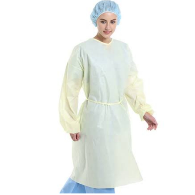 Bata de aislamiento médica desechable anti-salpicaduras