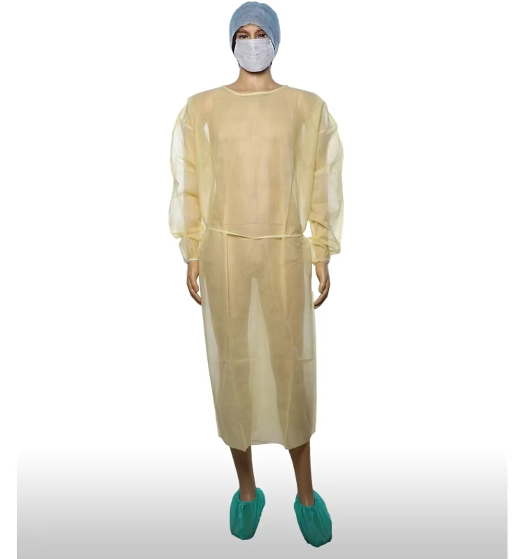 Bata de aislamiento desechable quirúrgica ropa protectora para uso médico