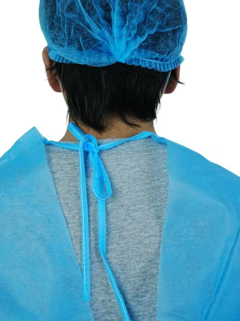 Gorros de Aislamiento Desechables No Tejidos para Adultos Certificados ISO de Mejor Venta de Fábrica 40GSM Nivel 1 Uso en Hospital Veterinario PP EOS