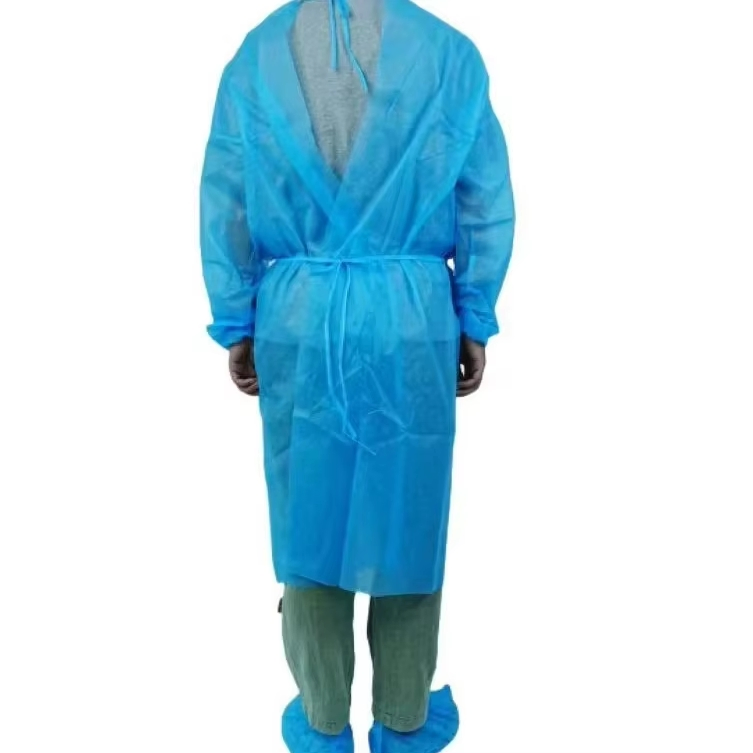 Gorros de Aislamiento Desechables No Tejidos para Adultos Certificados ISO de Mejor Venta de Fábrica 40GSM Nivel 1 Uso en Hospital Veterinario PP EOS