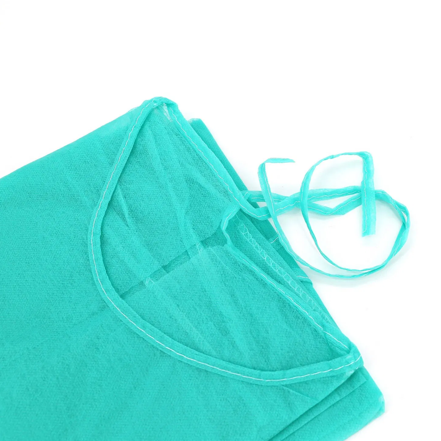Bata de aislamiento desechable de nivel 1234 con puño elástico de Medmount, tejido de punto, antiestática, verde, azul, blanca, reforzada, con CE/ISO