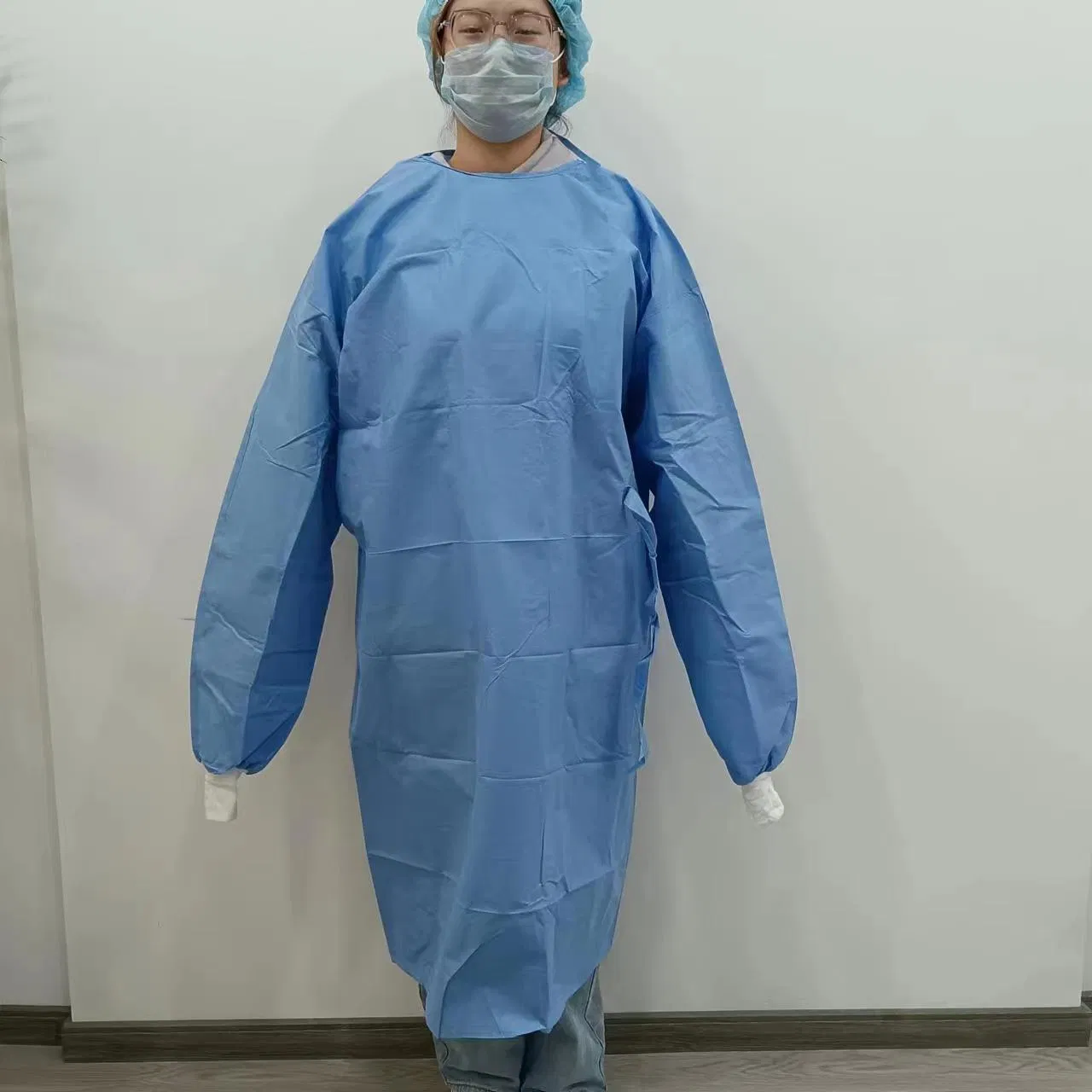 Medical Disposable Gown Waterproof Isolation Gown Materials with PP/SMS/PP+PE