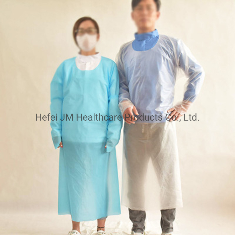 Gorro de aislamiento desechable impermeable de grado médico con bucle para el pulgar