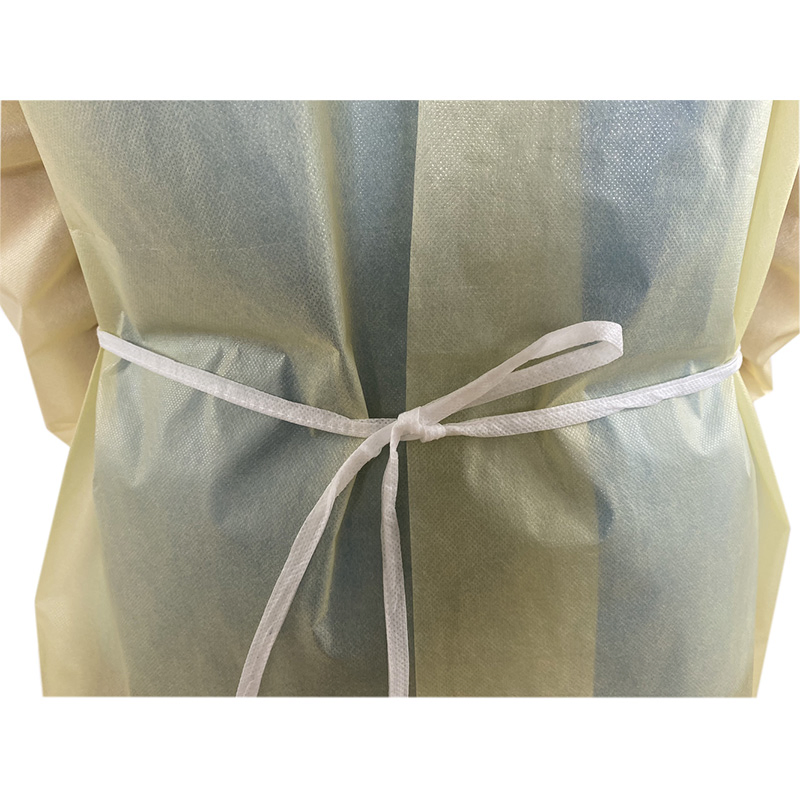 Venta Caliente Bata de Aislamiento PP 35 GSM Polipropileno No Tejido Mayorista Bata de Aislamiento