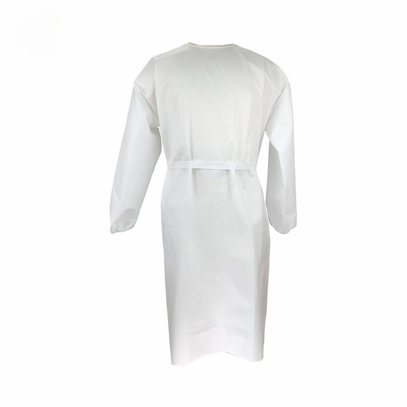 Bata quirúrgica desechable blanca de protección aislante para médico, cirujano, paciente, visitante, hospital
