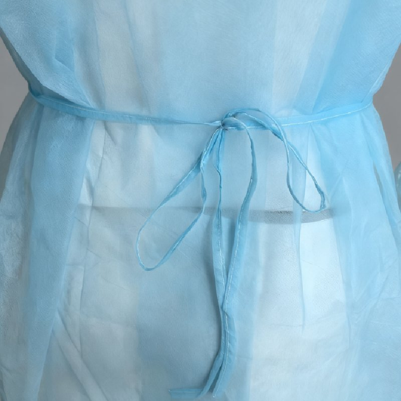 Bata de aislamiento desechable médica reutilizable de no tejido para cirujano, paciente y visitante