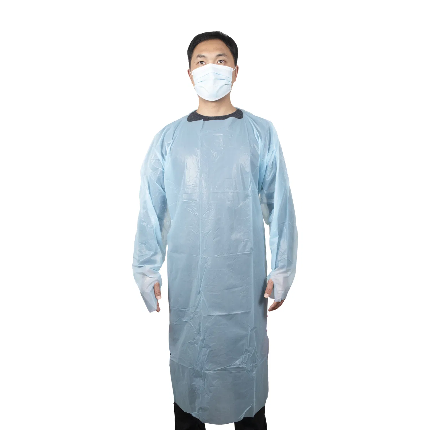 Ropa Protectora Médica Quirúrgica Desechable Nivel AAMI 1 2 3 CPE PE SMS Resistente al Agua Bata de Aislamiento delantal Ropa