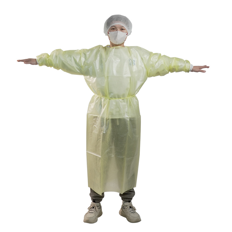 Mejor Calidad Gown de Aislamiento Impermeable de Nivel Pesado 2 con Puño de Tejido