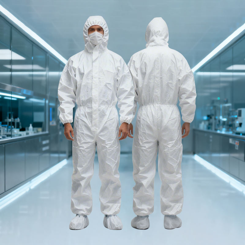 Capa desechable de no tejido, bata de aislamiento transpirable para laboratorio y visitas, ropa de trabajo protectora a prueba de polvo