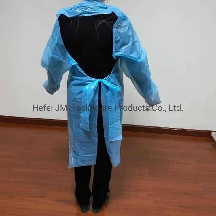 Gorro de aislamiento desechable impermeable de grado médico con bucle para el pulgar